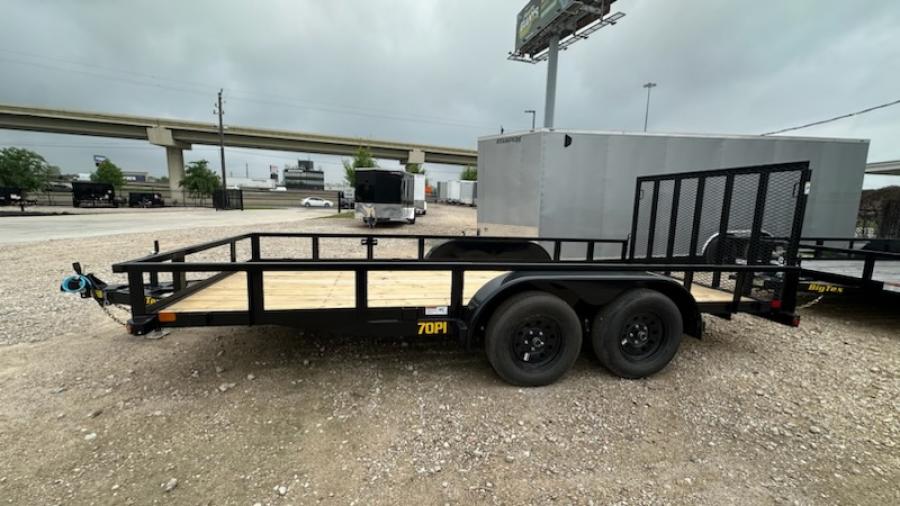 Big Tex 70PI 7K TAND SQ TU UTL 83″X20 2 BRAKES, BLK 426650 image 1