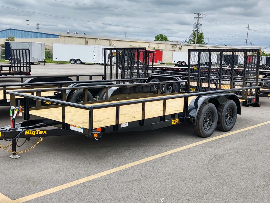 Big Tex 70PI 7K TAND SQ TU UTL 83″x18 2 BRAKES, BLK image 2