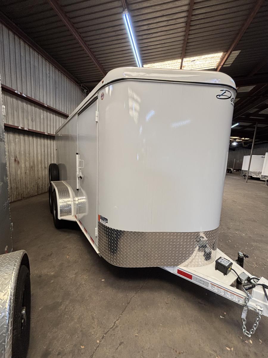 6’8″x16’x6’6″ steel enclosed cargo trailer by Delta Image 0