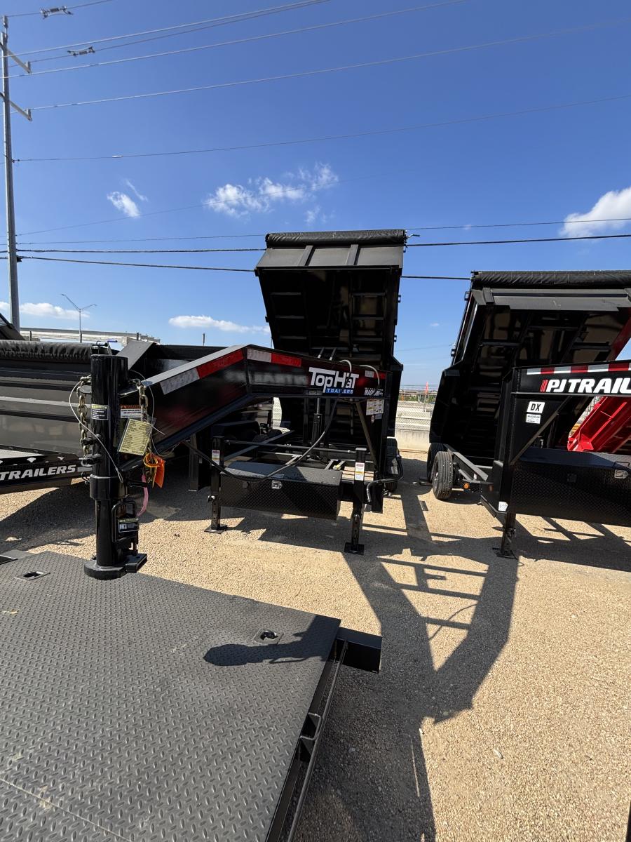 7×14 gooseneck dump trailer by Top Hat Image 0