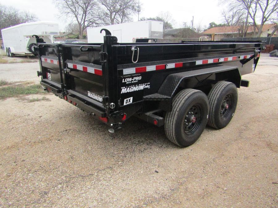 PJ TRAILERS DX12 PJ 7X12 DUMP, EB2, SM, TK, SIR 2WG 14PLY 8K/OIL 7G/FL 2 WALL Image 0