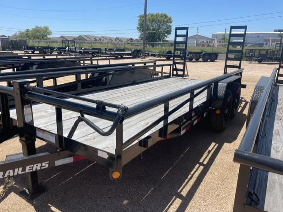 PJ TRAILERS P818 PJ 18X83, EB2, SM, 5FUR, S/B, 6DR, BLACK Image 1