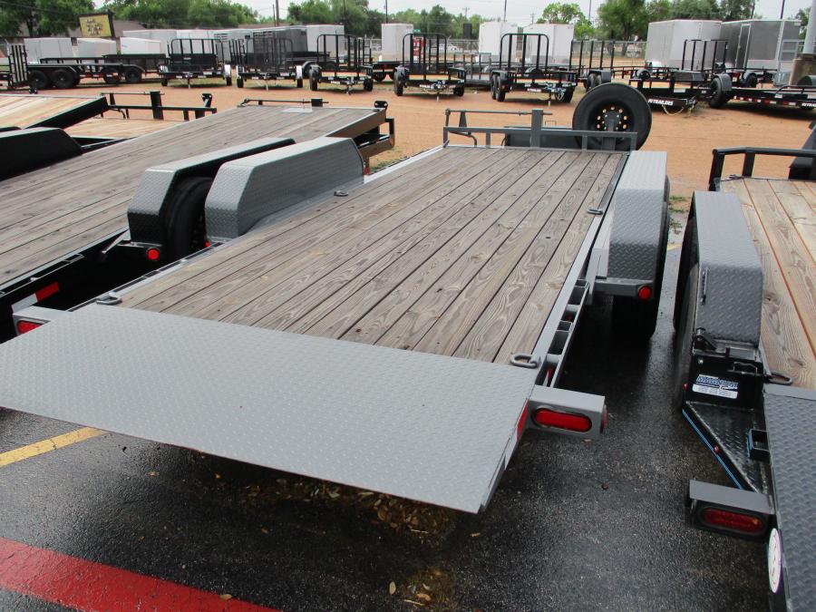 PJ TRAILERS TF18 PJ 18X82 TILT EB2 SMST 14PLY TORSION 6DR GREY Image 1