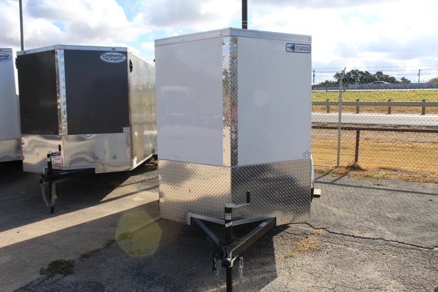 5×8 white enclosed trailer by Continental Cargo with ramp door Image 0