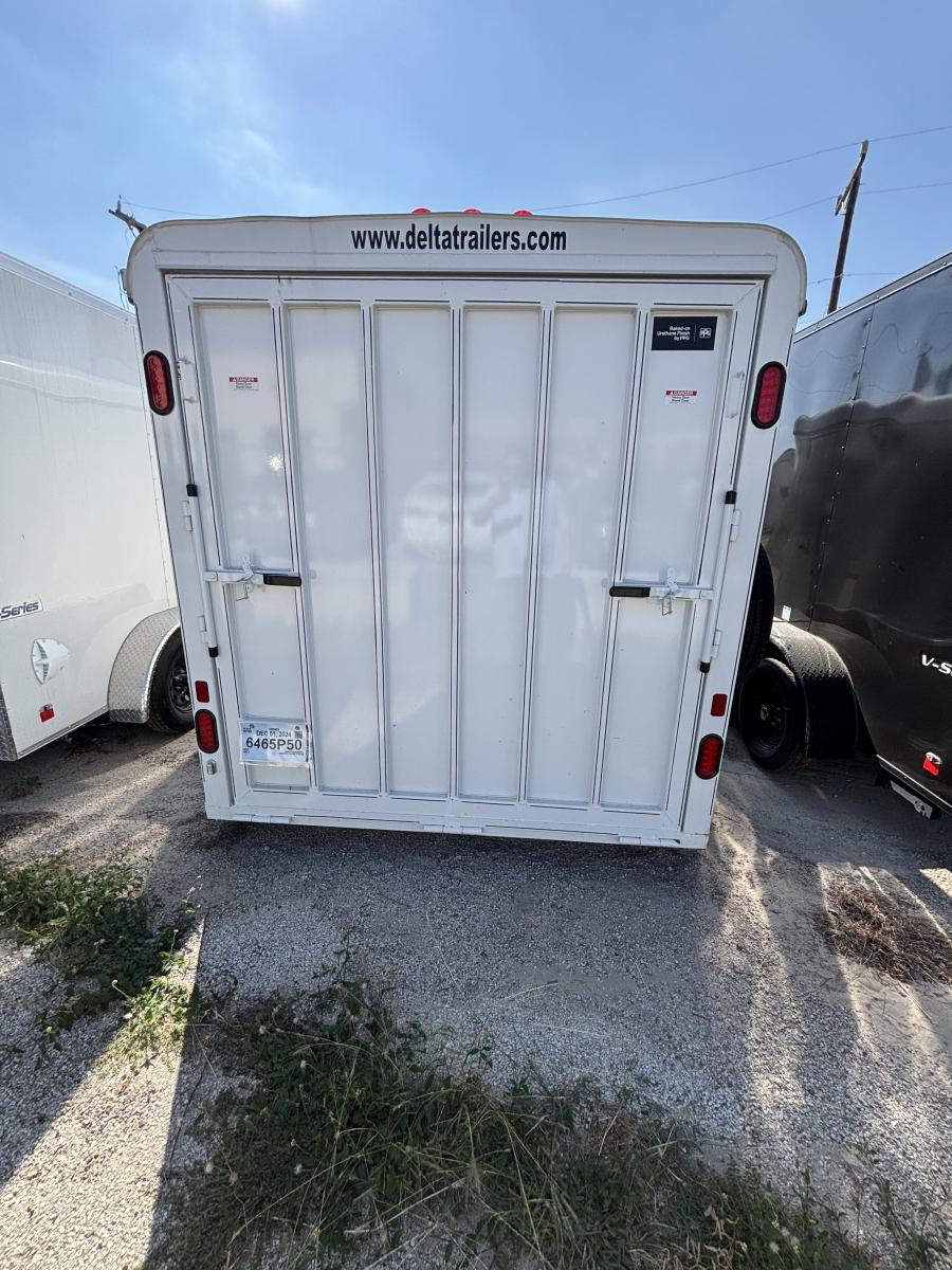 7×14 steel enclosed cargo trailer by Delta Image 2