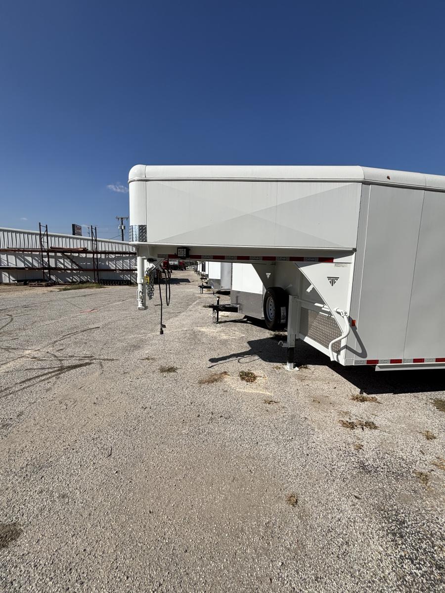 7×22 gooseneck steel enclosed cargo trailer by Delta Image 1
