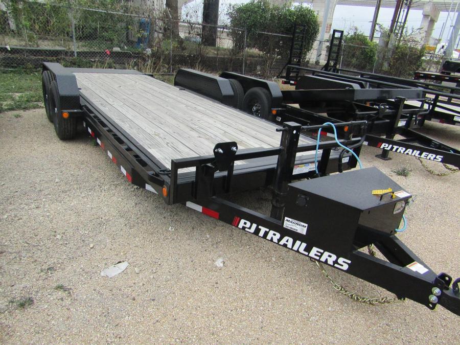 PJ TRAILERS TF20 PJ 20X82 TILT EB2 SMST FULL TILT 14PLY WP TOLLER BLK Image 0