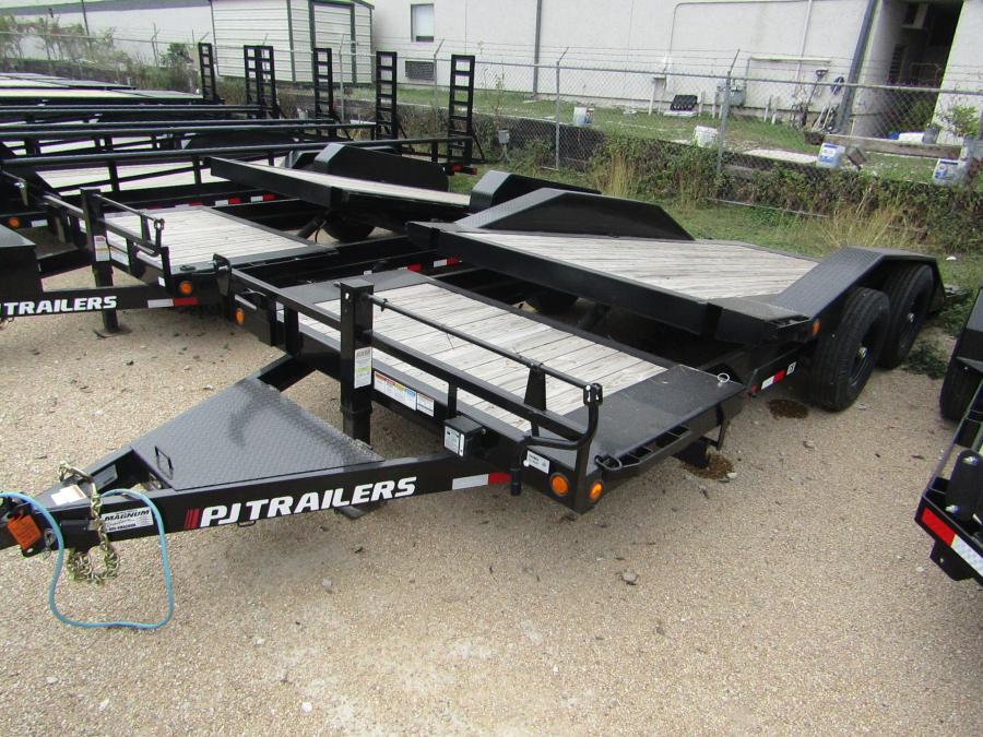 PJ TRAILERS TS20 PJ 20X102 RB2 SMST TILT 14PLY LOCK LID DRIVE OVER BLACK Image 0