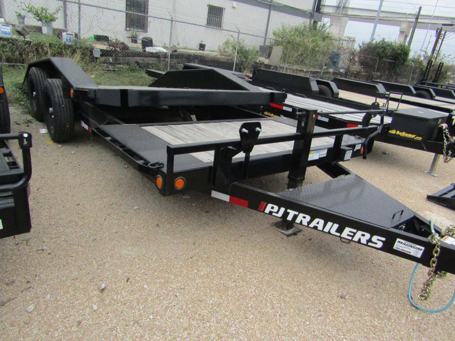PJ TRAILERS TS20 PJ 20X102 RB2 SMST TILT 14PLY LOCK LID DRIVE OVER BLACK Image 1