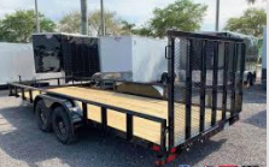 Big Tex 70PI 7K TAND SQ TU UTL 83"x18 2 BRAKES, BLK Image 3