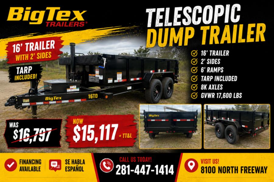 Big Tex 16TD, Dump, 83" x 16', 17.5K Image 4