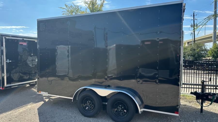 7X14 7X14 V NOSE ENCLOSED STD RAMP DOOR 7K BY CARRY ON Image 2