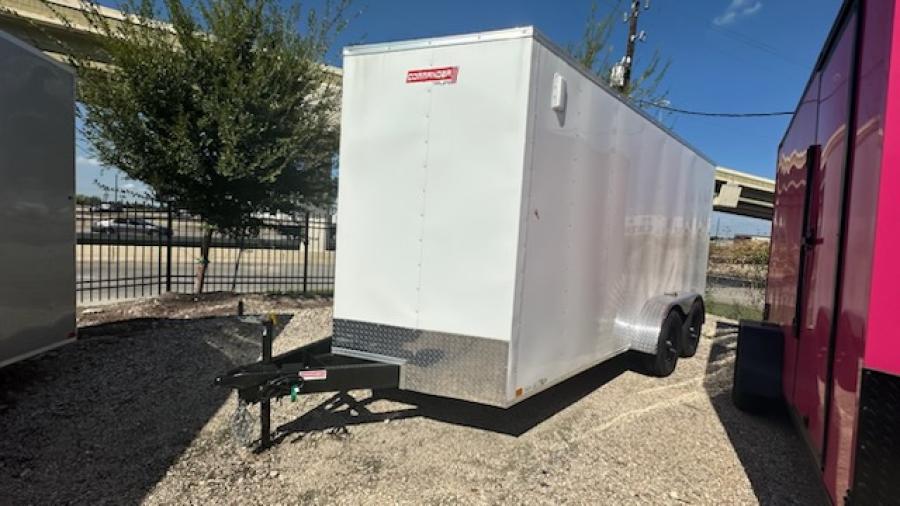 7X16 7X16 V NOSE ENCLOSED STD RAMP DOOR 7K BY CARRY ON Image 0