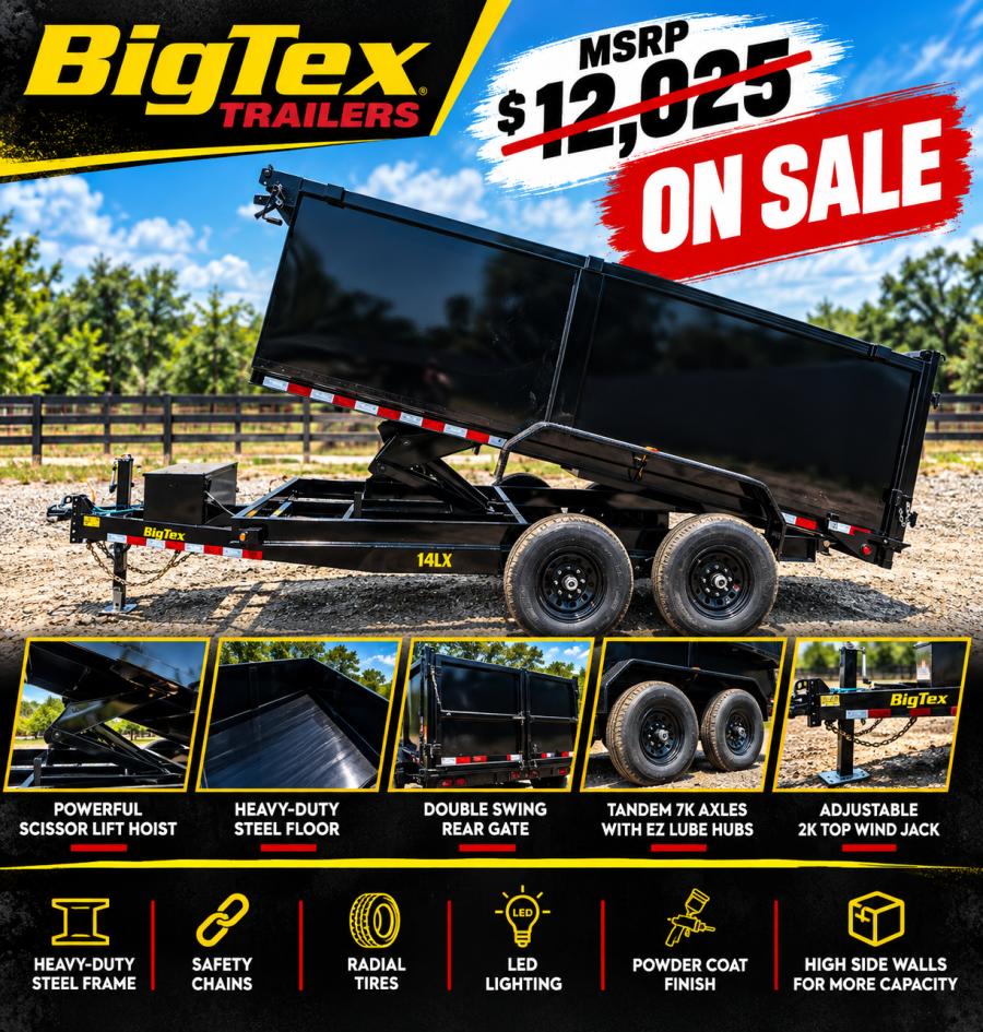 Big Tex 14LX, Dump, 83″ x 14′, 14K, 4′ Sides Image 0