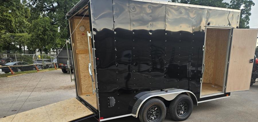 7X14 V NOSE ENCLOSED STD RAMP DOOR 7K BY CARRY ON Image 0