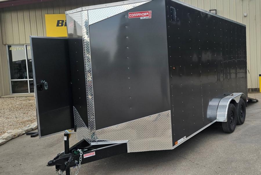 7X16 V NOSE ENCLOSED STD RAMP DOOR 7K BY CARRY ON Image 0