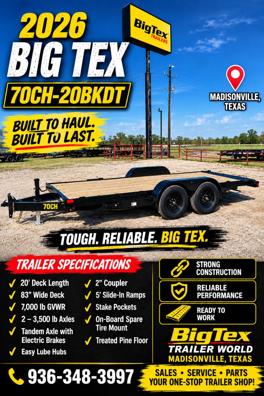 Big Tex 70CH, Car Hauler, 83