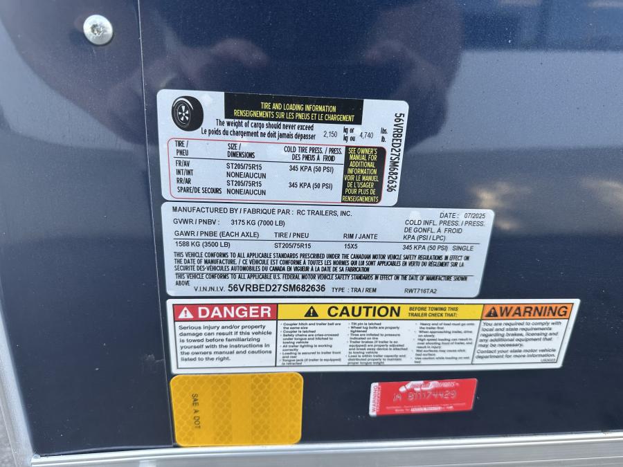 RWT 7 x 14 Over the Axle Bumper Pull Dump Image 3