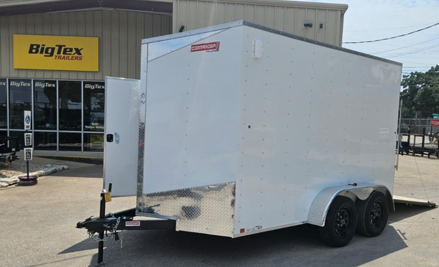 7X12 V NOSE ENCLOSED STD RAMP DOOR 7K BY CARRY ON Image 0