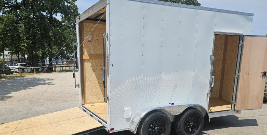 7X12 V NOSE ENCLOSED STD RAMP DOOR 7K BY CARRY ON Image 1