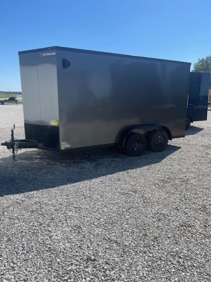 RC Trailers 7x14 Enclosed Trailer w/ Options: 7ft Interior Height, Blackout Package & Screwless Exterior Image 1