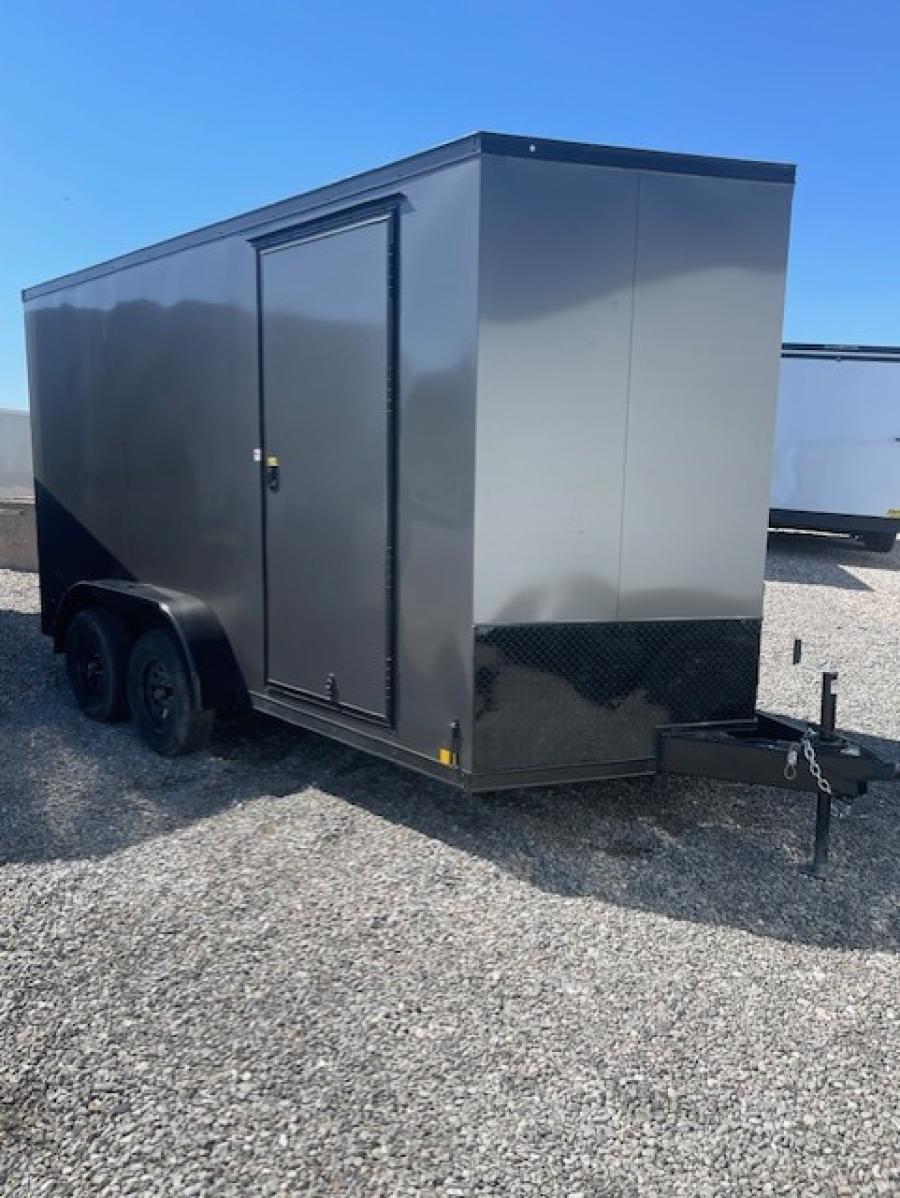 RC Trailers 7x14 Enclosed Trailer w/ Options: 7ft Interior Height, Blackout Package & Screwless Exterior Image 0