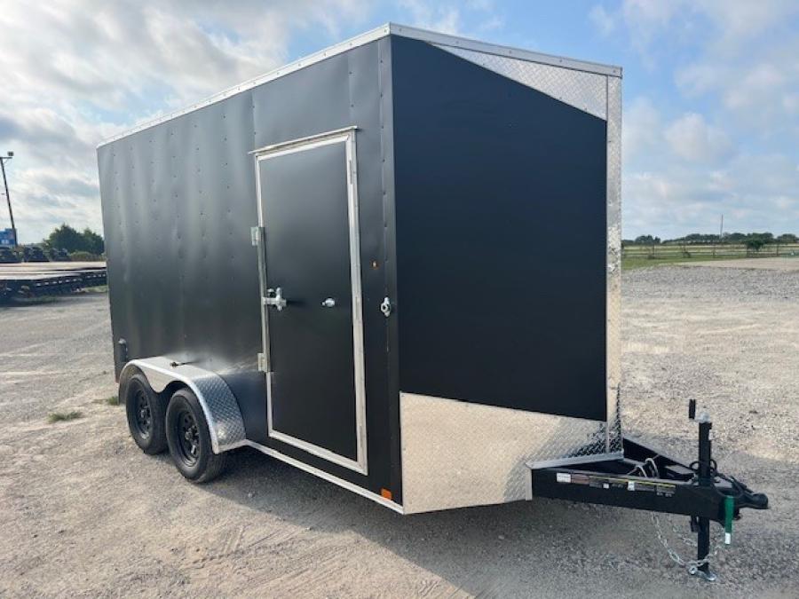 7X14 V NOSE ENCLOSED STD RAMP DOOR 7K BY CARRY ON Image 0