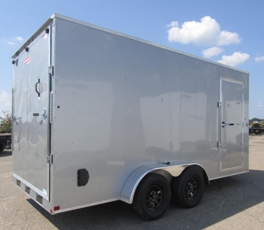 CARRY ON 7X16 7X16 V NOSE ENCLOSED STD RAMP DOOR #01841 Image 3