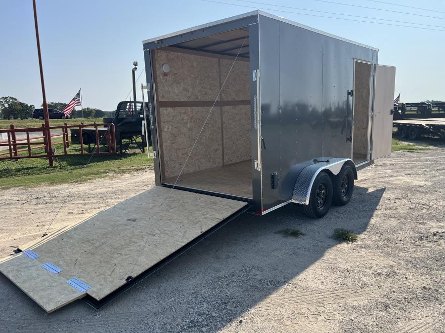 7X14 V NOSE ENCLOSED STD RAMP DOOR 7K BY CARRY ON Image 4
