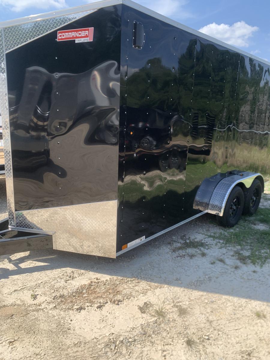 7X16 7X16 V NOSE ENCLOSED STD RAMP DOOR 7K BY CARRY ON Image 0