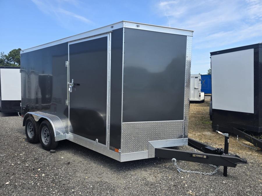Cargo 7 x 14 TA, V-Nose, Ramp, Side Door, LED LTS, Elec Brakes Image 0