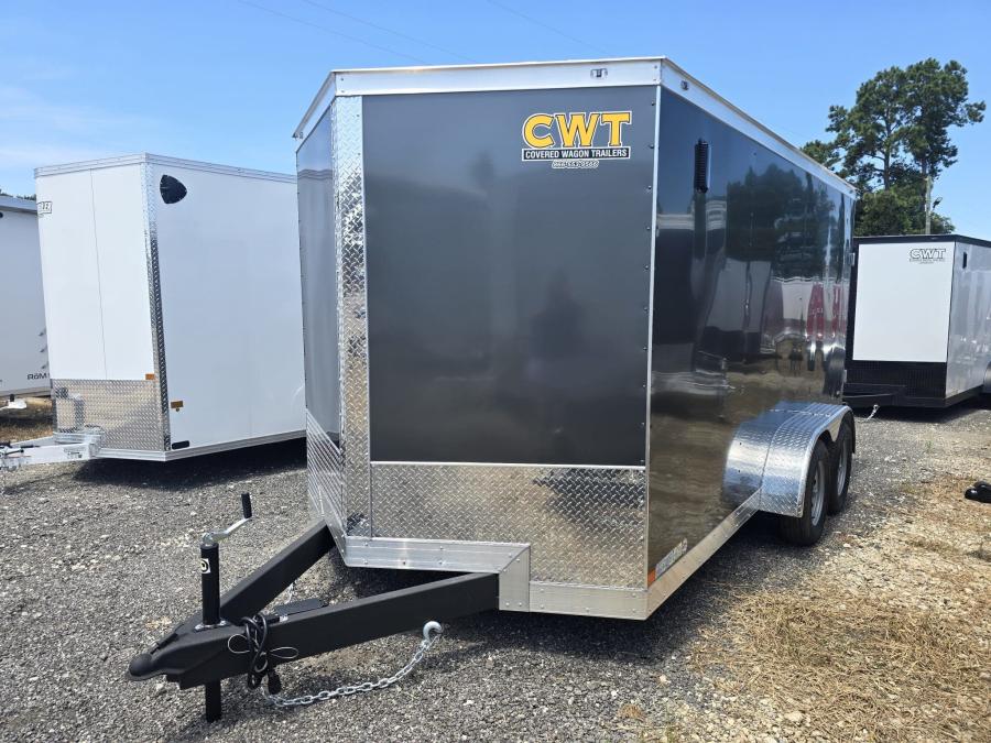 Cargo 7 x 14 TA, V-Nose, Ramp, Side Door, LED LTS, Elec Brakes Image 1