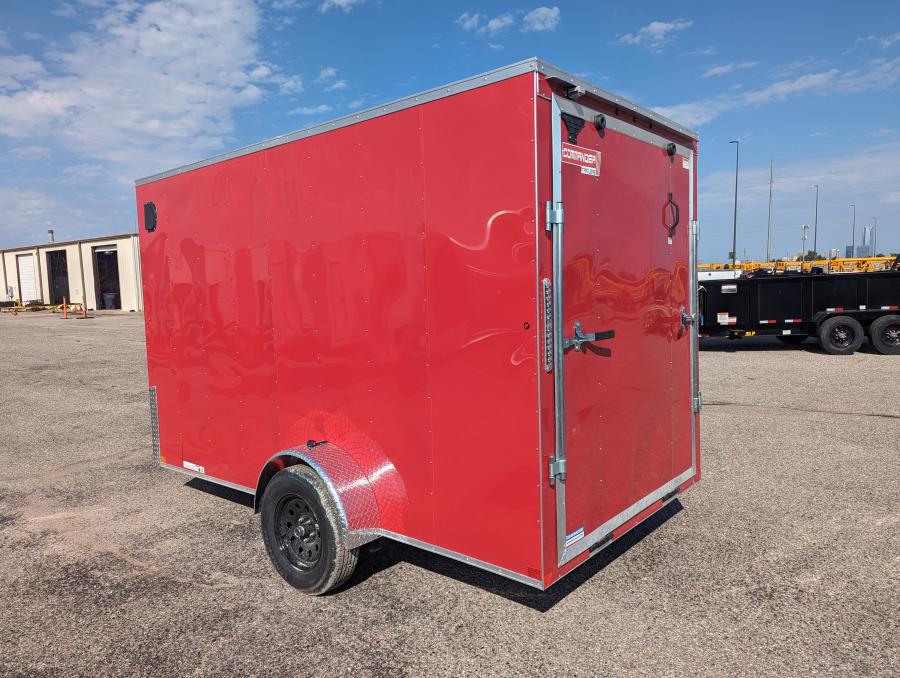 6X12  V-NOSE ENCLOSED Cargo with rear RAMP DOOR Single 3.5k axle BY CARRY ON Image 1