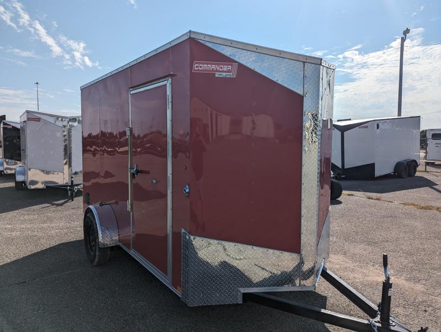 6X12  V-NOSE ENCLOSED Cargo with rear RAMP DOOR Single 3.5k axle BY CARRY ON Image 4