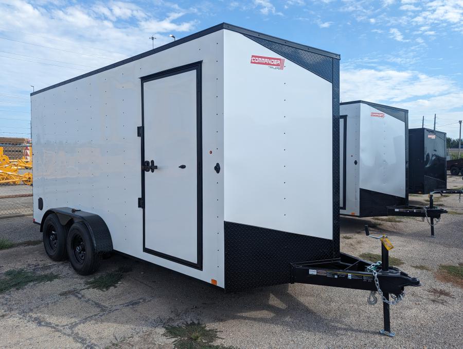7X16 V NOSE ENCLOSED Cargo RAMP DOOR With Blackout Package Image 0