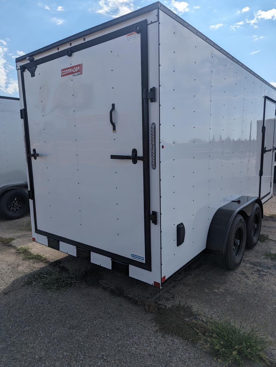 7X16 V NOSE ENCLOSED Cargo RAMP DOOR With Blackout Package Image 1