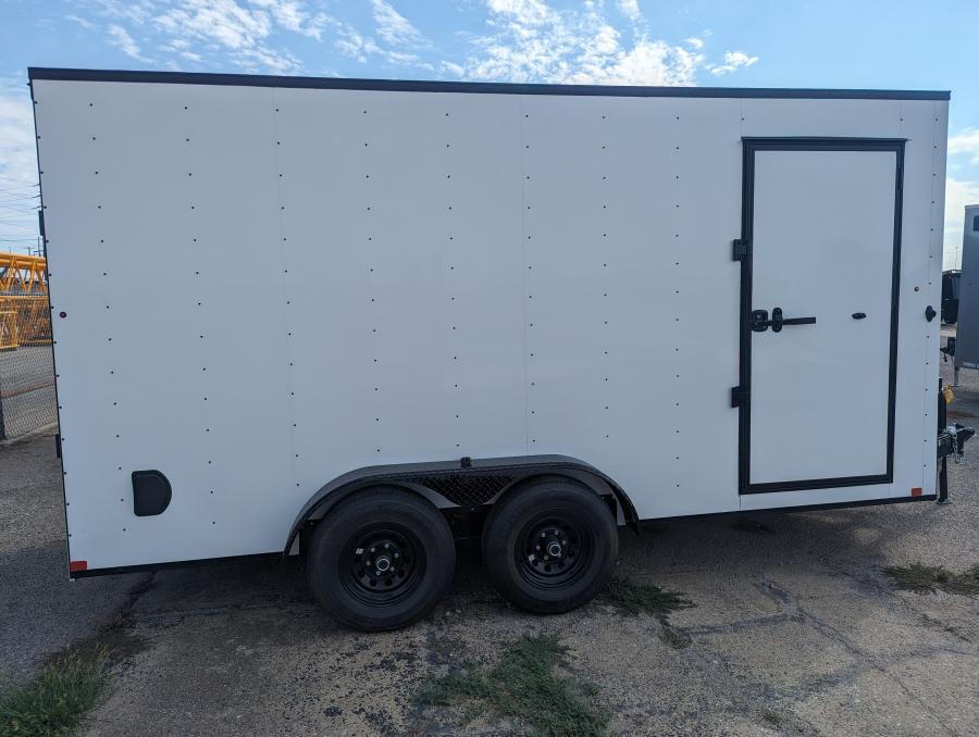 7X16 V NOSE ENCLOSED Cargo RAMP DOOR With Blackout Package Image 2