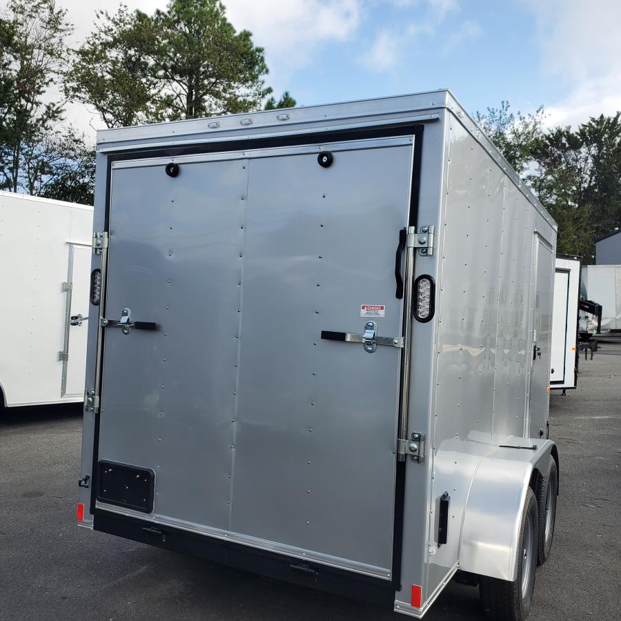 RS61 ENCL 6X12 TA SILVER RAMP DOOR 66" HT BY ROCK SOLID Image 2