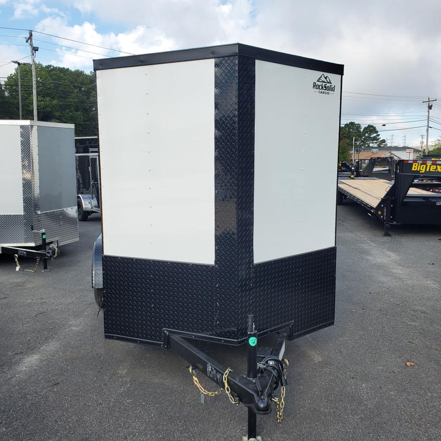 RS61 ENCL 6X12 TA WHITE RAMP DOOR 66" HT BY ROCK SOLID Image 1