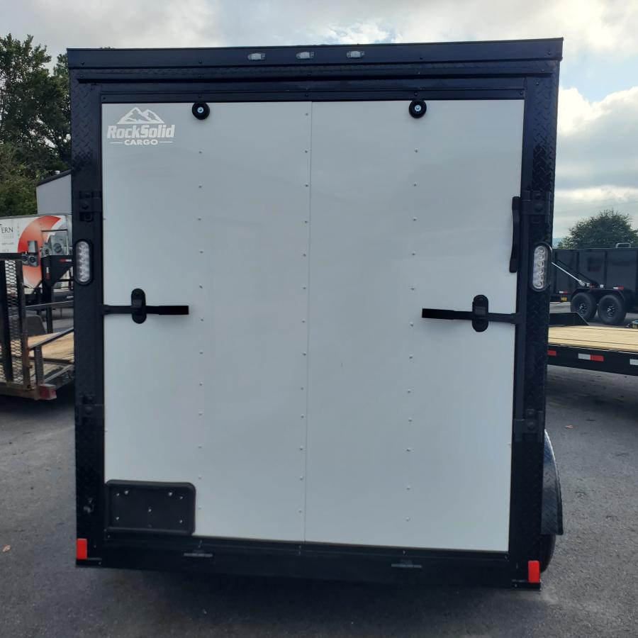 RS61 ENCL 6X12 TA WHITE RAMP DOOR 66" HT BY ROCK SOLID Image 2