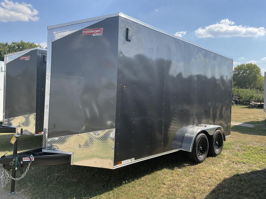 7X16 7X16 V NOSE ENCLOSED STD RAMP DOOR 7K BY CARRY ON Image 0