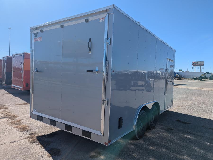 85X16 V NOSE ENCLOSED Rear RAMP DOOR Tandem 5ks Image 1