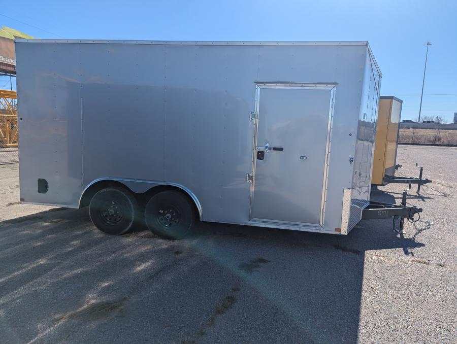 85X16 V NOSE ENCLOSED Rear RAMP DOOR Tandem 5ks Image 2