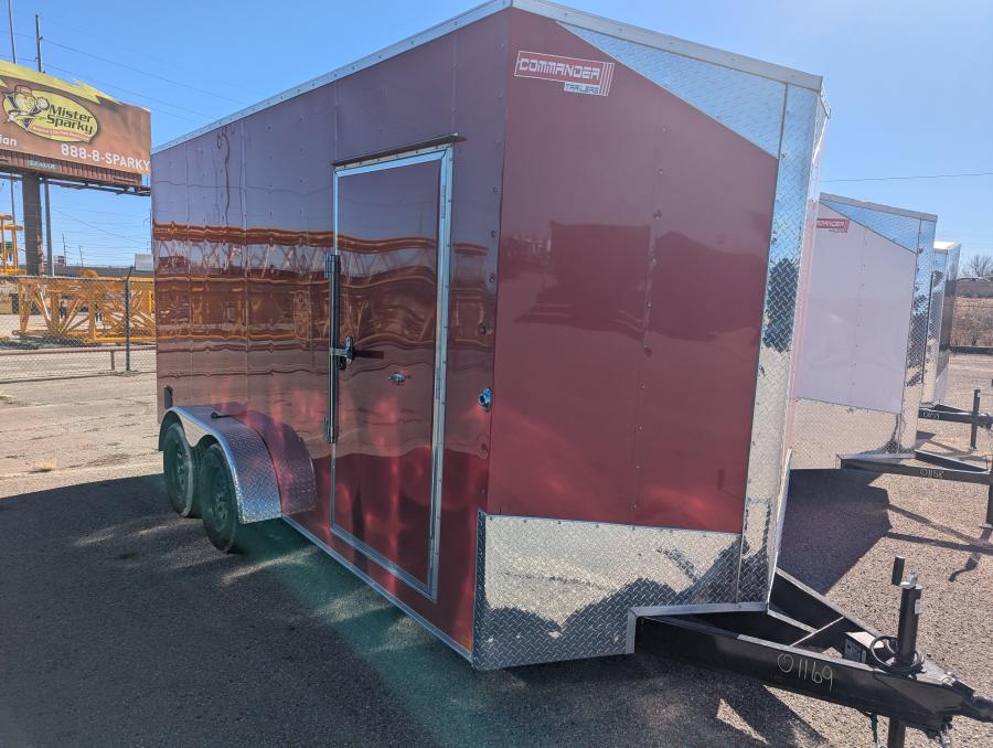 7X16 V NOSE ENCLOSED Cargo RAMP DOOR 7K BY CARRY ON Image 1