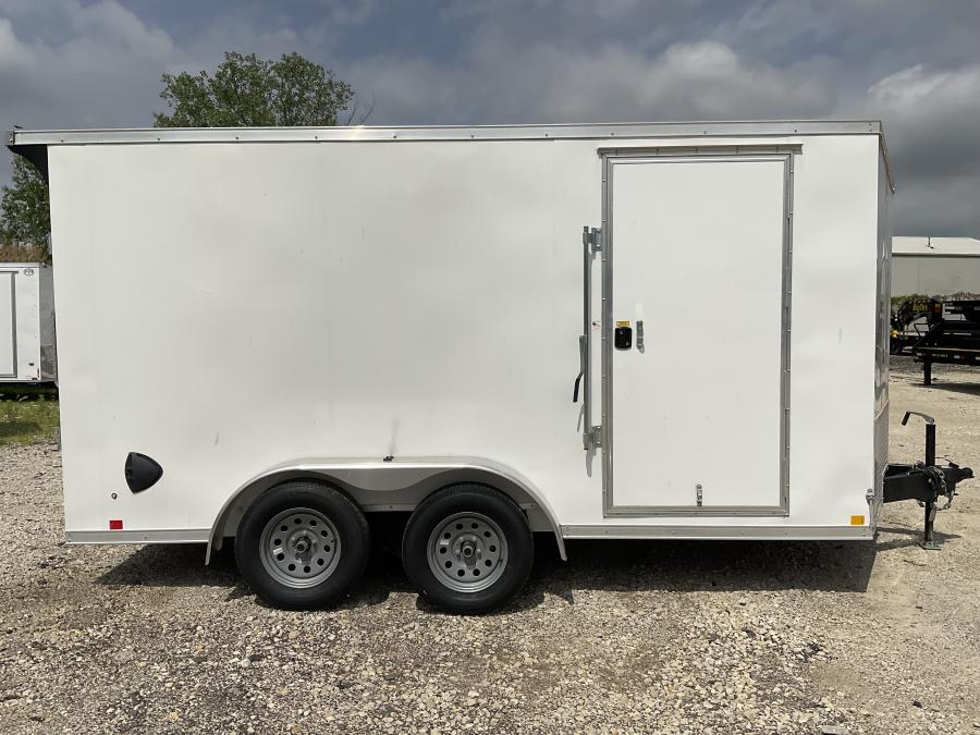 RDLX RDLX 7 x 14 TA FLAT TOP WEDGE ENCLOSED TRAILER BY RC Image 1