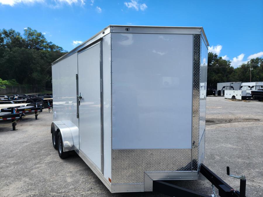 CW Cargo 7 x 12 TA. V-Nose, Ramp, Side Door, LED LTS Image 1
