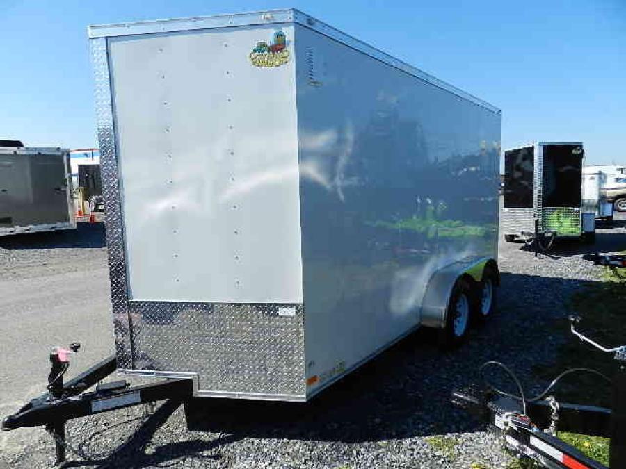 CW Cargo 7 x 12 TA. Ramp, V-Nose, Side Door, LED LTS Image 0