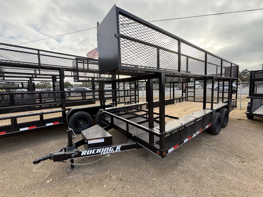 83×18 tandem axle irrigation utility trailer by Rocking R Image 0