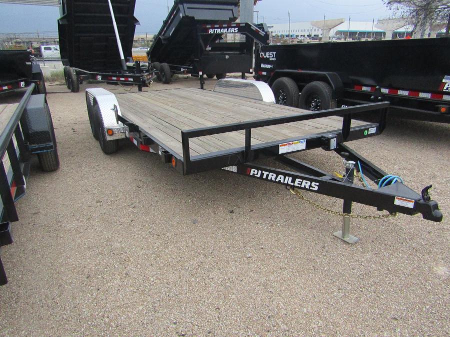 PJ C4, Car Hauler, 16' x 83", 7K, Spare Mount Image 0