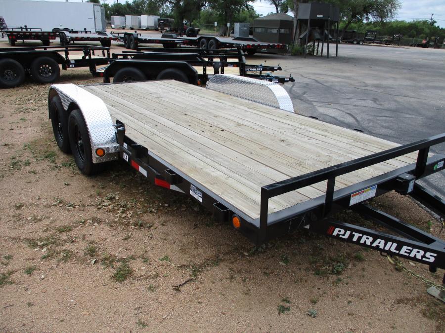 PJ C4, Car Hauler, 16' x 83", 7K, Spare Mount Image 1